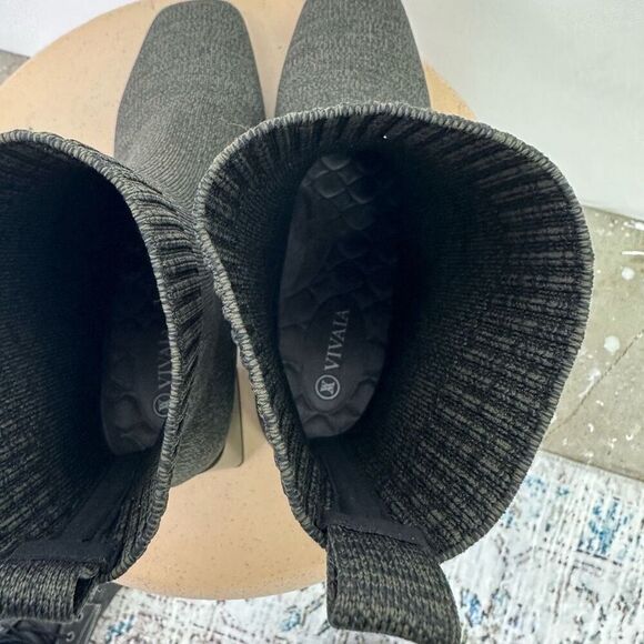 Vivaia Women’s Regina Peo Dark Olive Square-Toe Water-Repellent Heeled Boots - Picture 9 of 15